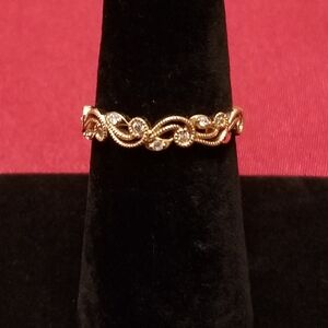 Beautiful 14K Rose Gold & Genuine Diamond Ring